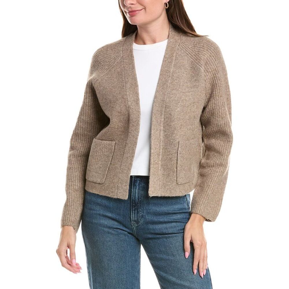 Michael Stars Womens Drea Open Cardigan, Brown